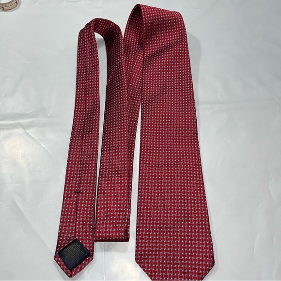 Brooks Brothers Red Blue Design Silk Neck Tie Made in USA Woven in Italy 58” Men - Picture 5 of 15